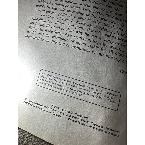 Vintage Collectors Book on JFK - Picture 3 of 5